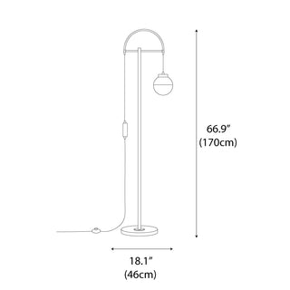 Arco Modern Glass Floor Lamp