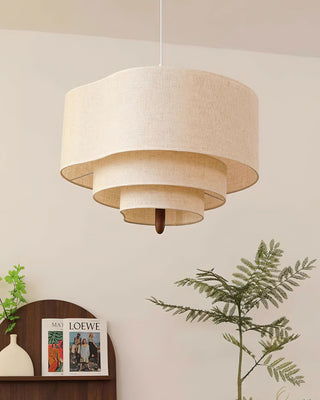 Wave Ladder Sculptural Fabric Pendant Light
