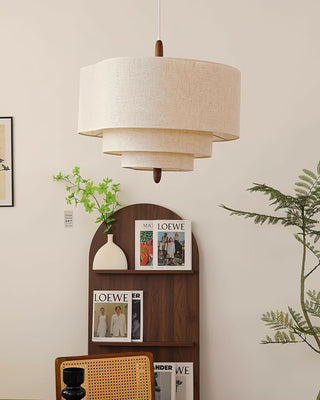 Wave Ladder Sculptural Fabric Pendant Light