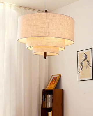 Wave Ladder Sculptural Fabric Pendant Light