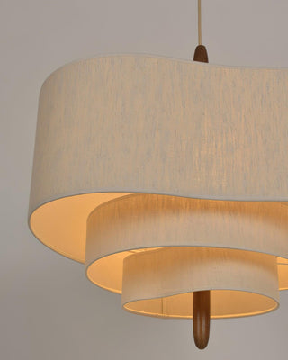 Wave Ladder Sculptural Fabric Pendant Light