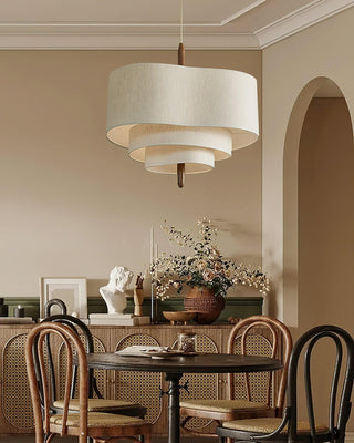 Wave Ladder Sculptural Fabric Pendant Light