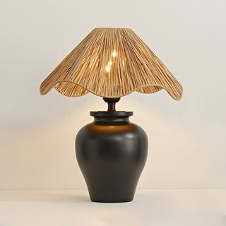 Wavecrest Vintage Raffia Table Light