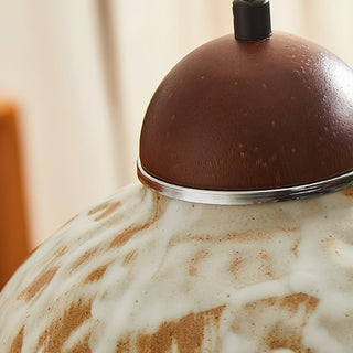 Wella Distressed Ceramic Wood Pendant Light