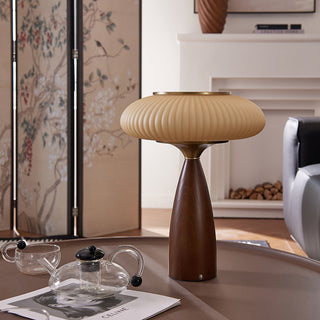 Welma Walnut Wood Table Lamp