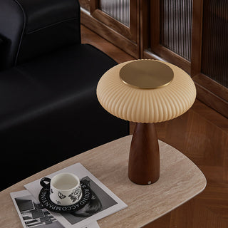 Welma Walnut Wood Table Lamp