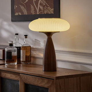Welma Walnut Wood Table Lamp