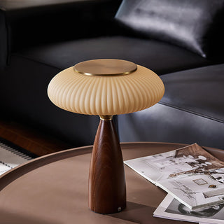 Welma Walnut Wood Table Lamp