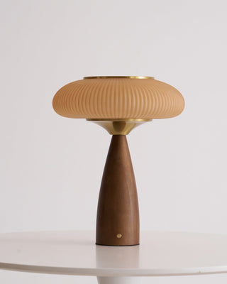 Welma Walnut Wood Table Lamp