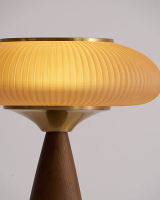 Welma Walnut Wood Table Lamp