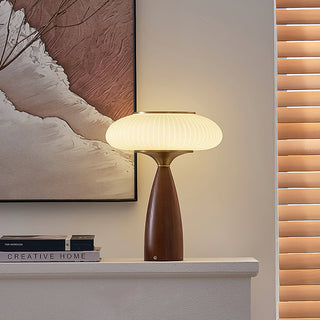Welma Walnut Wood Table Lamp