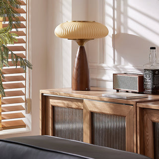 Welma Walnut Wood Table Lamp
