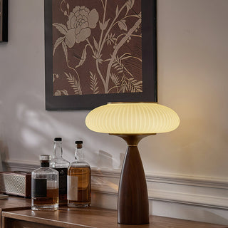 Welma Walnut Wood Table Lamp