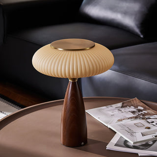Welma Walnut Wood Table Lamp