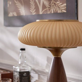 Welma Walnut Wood Table Lamp