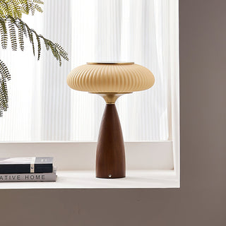 Welma Walnut Wood Table Lamp