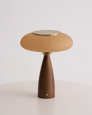 Welma Walnut Wood Table Lamp