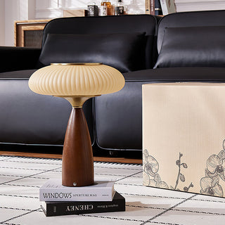 Welma Walnut Wood Table Lamp