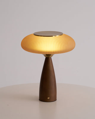 Welma Walnut Wood Table Lamp