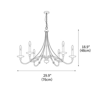 Westchester Farmhouse Brass Chandelier