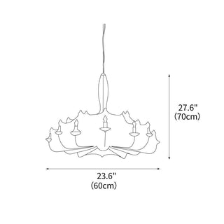 White Ghost Art Deco Carbon Steel Chandelier