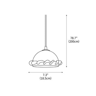 Mireille Mid-Century Modern Glass Pendant Light