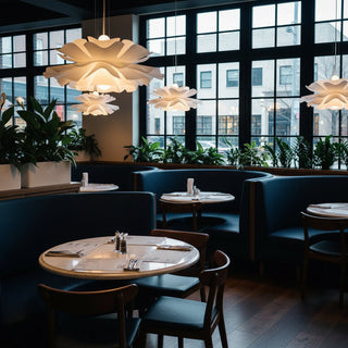 Halon  Sculptural Floral Acrylic Pendant Light