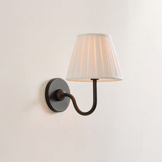 Lila Pleated Fabric Wall Sconce