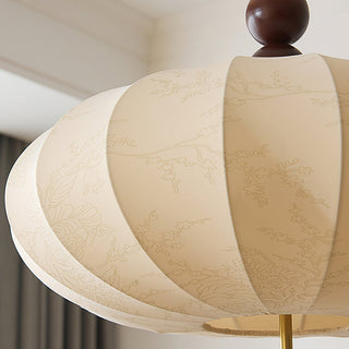 Winnie Vintage Wood Fabric Pendant Light