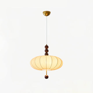 Winnie Vintage Wood Fabric Pendant Light