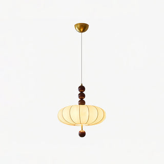 Winnie Vintage Wood Fabric Pendant Light