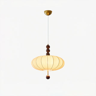 Winnie Vintage Wood Fabric Pendant Light