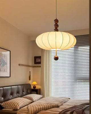 Winnie Vintage Wood Fabric Pendant Light