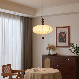 Winnie Vintage Wood Fabric Pendant Light