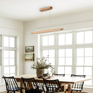 Zoe Minimalist Wood Linear Pendant Light