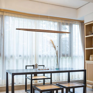 Zoe Minimalist Wood Linear Pendant Light