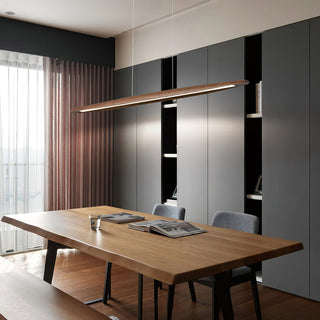 Zoe Minimalist Wood Linear Pendant Light