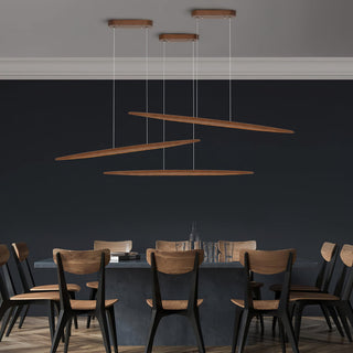 Zoe Minimalist Wood Linear Pendant Light