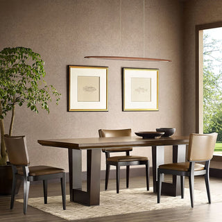 Zoe Minimalist Wood Linear Pendant Light