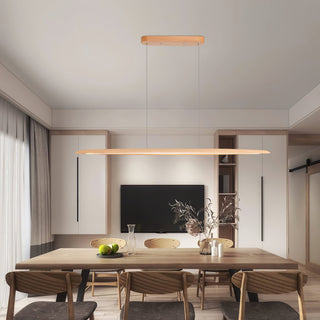Zoe Minimalist Wood Linear Pendant Light