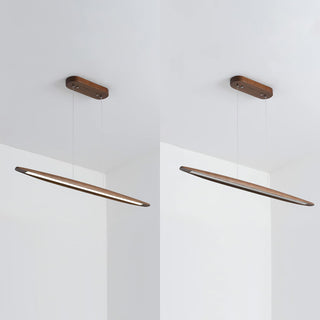 Zoe Minimalist Wood Linear Pendant Light