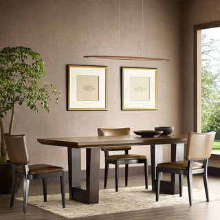 Zoe Minimalist Wood Linear Pendant Light
