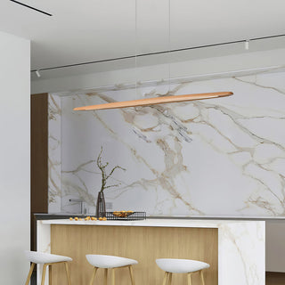 Zoe Minimalist Wood Linear Pendant Light
