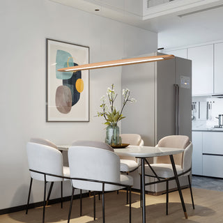 Zoe Minimalist Wood Linear Pendant Light