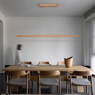 Zoe Minimalist Wood Linear Pendant Light