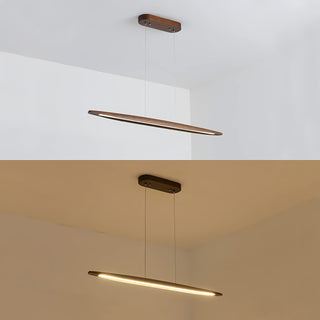 Zoe Minimalist Wood Linear Pendant Light