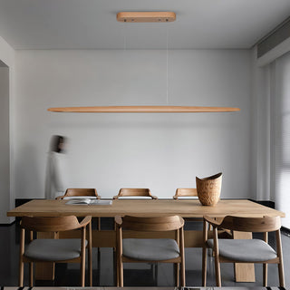 Zoe Minimalist Wood Linear Pendant Light