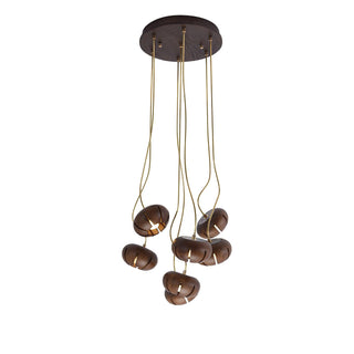 Harvest Rustic Wood Pumpkin Chandelier