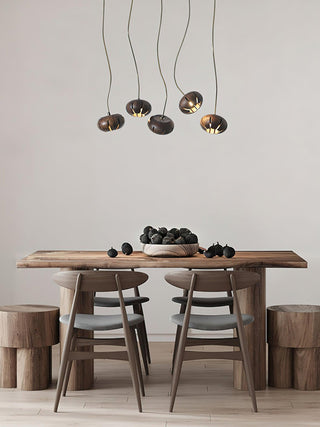Harvest Rustic Wood Pumpkin Chandelier