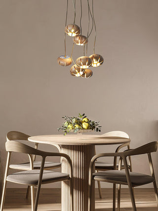 Harvest Rustic Wood Pumpkin Chandelier